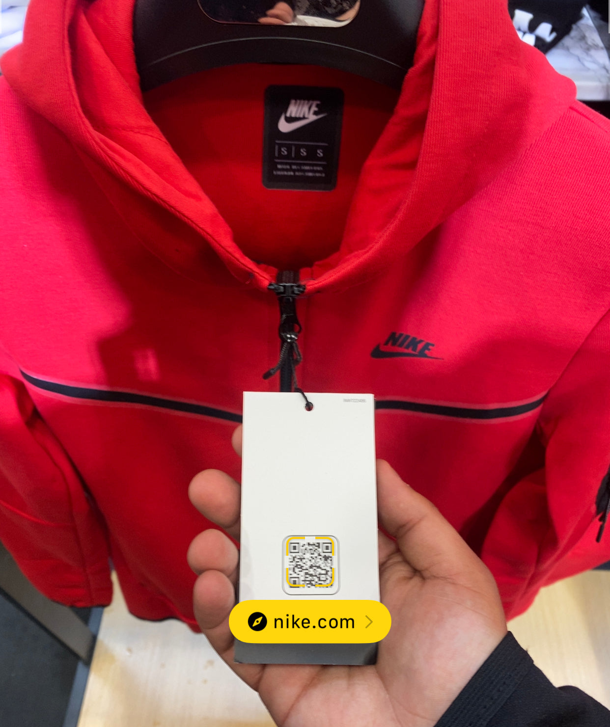 NIKE ΣΕΤ TECH FLEECE -ΚΟΚΚΙΝΟ