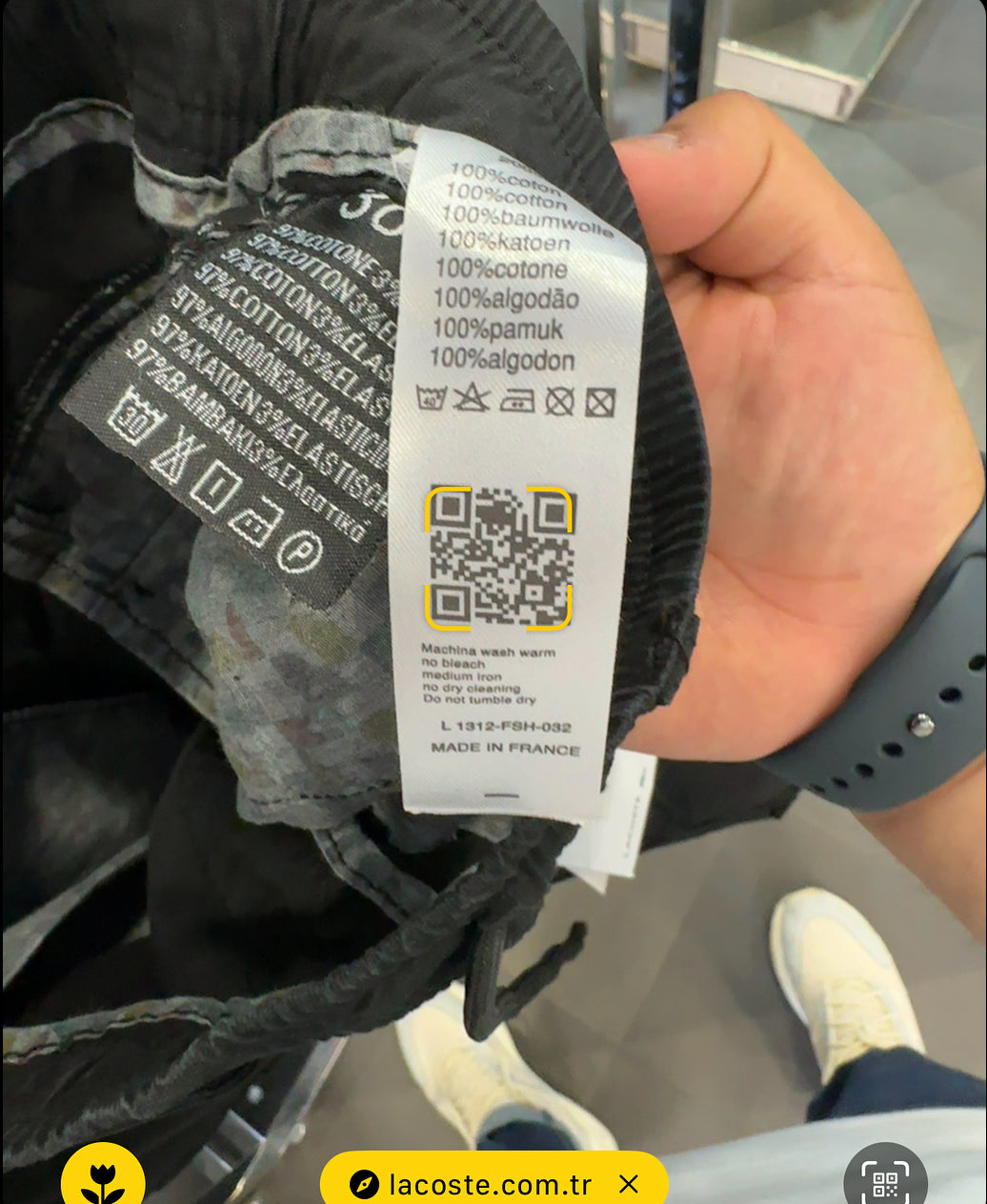 BΕΡΜΟΥΔΑ - LACOSTE ΜΑΥΡΗ