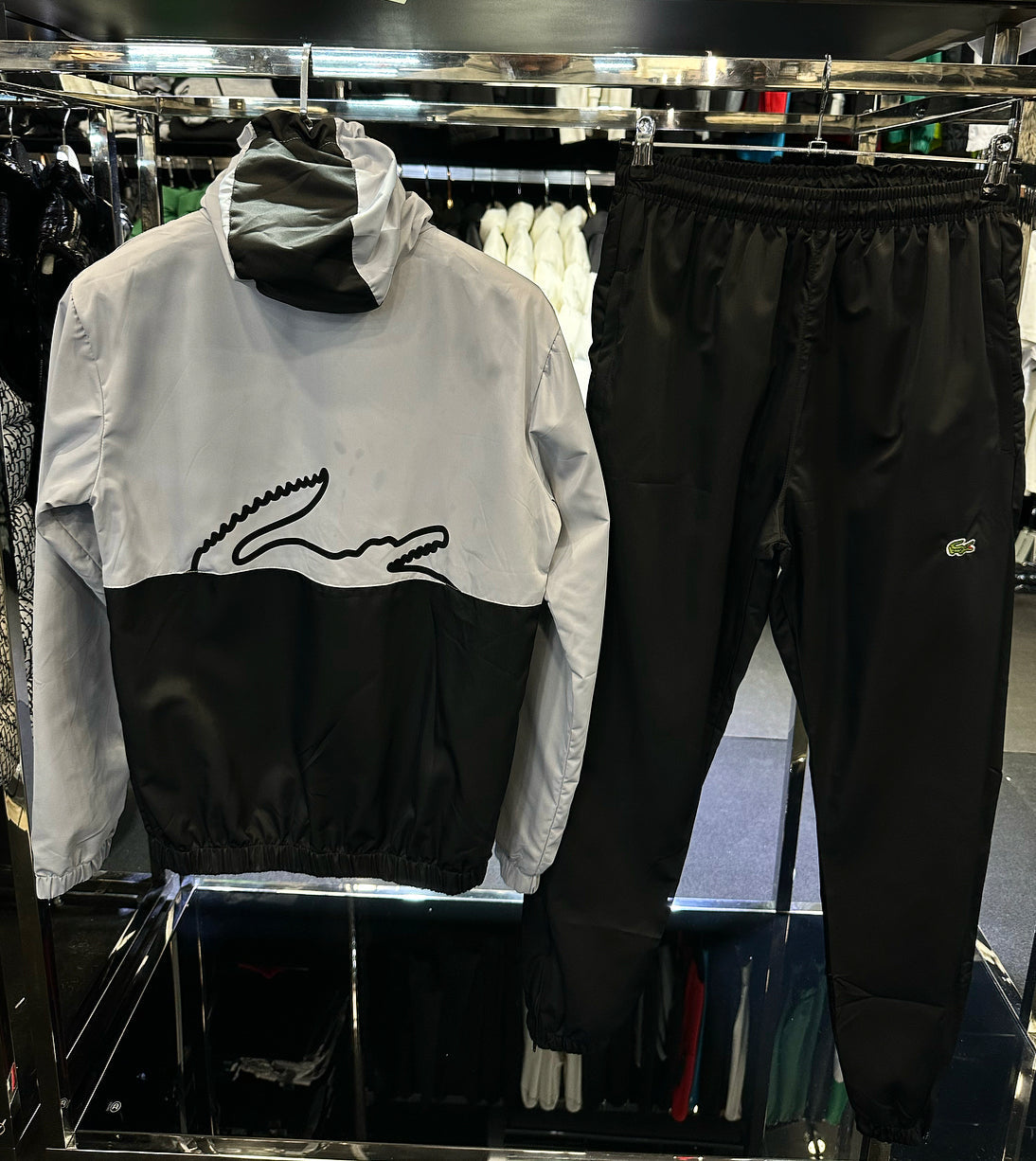 LACOSTE ΣΕΤ - ΜΑΥΡΟ ΓΚΡΙ C64 DEALS 2025