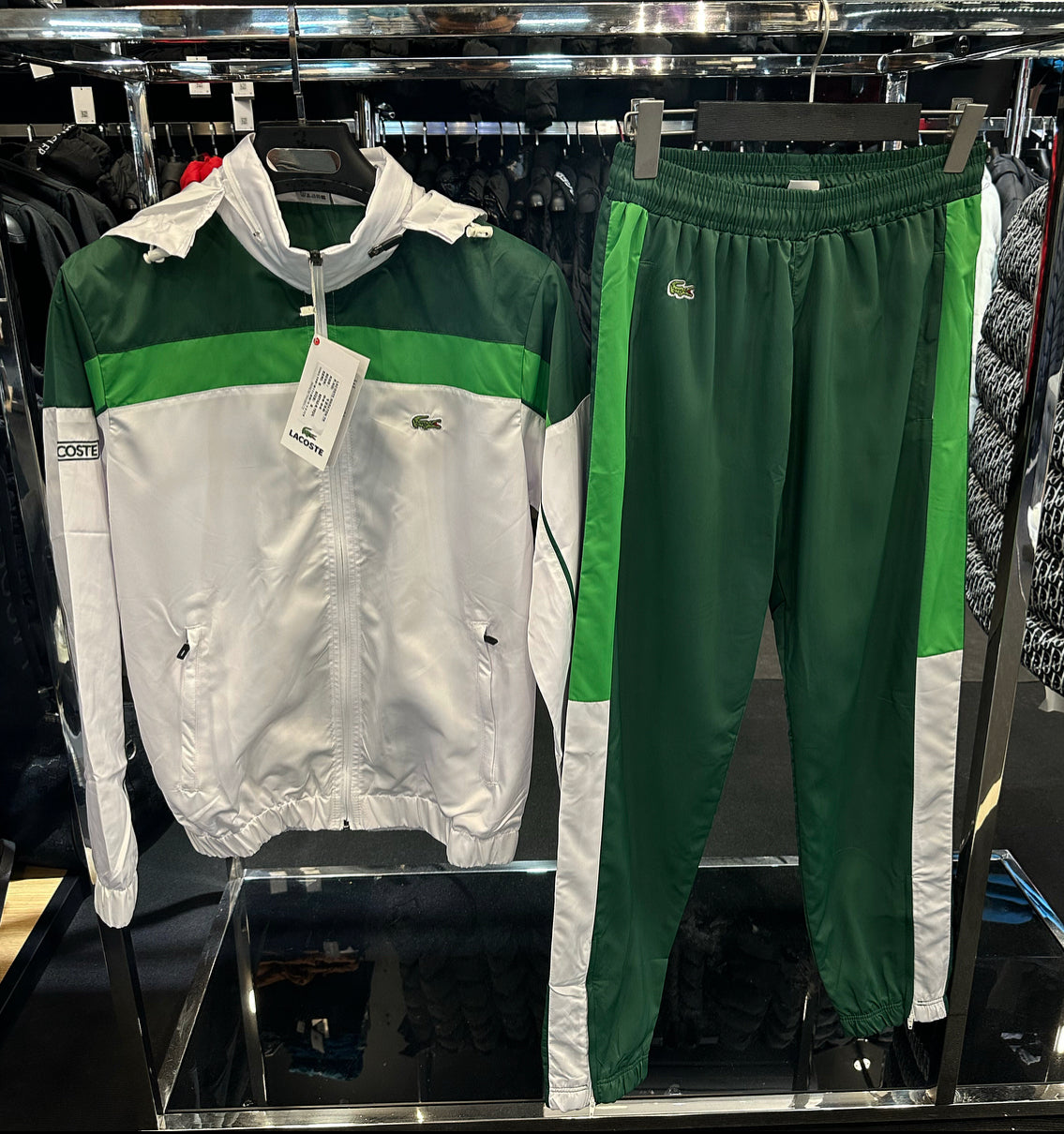 LACOSTE ΣΕΤ - ΛΕΥΚΟ ΠΡΑΣΙΝΟ