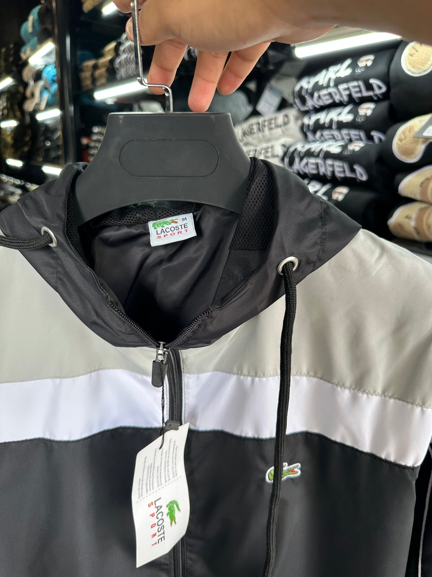 LACOSTE ΣΕΤ- ΜΑΥΡΟ ΓΚΡΙ